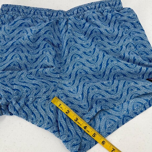 Patagonia Women's S Blue Dotted Wave Print Baggies Shorts Elastic Drawstring - Picture 7 of 12